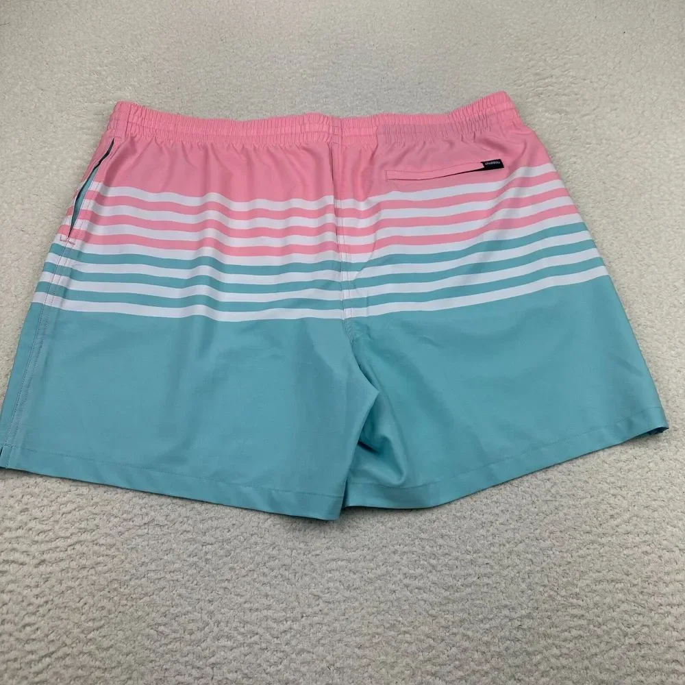 Chubbies The On the Horizons Swim Trunks Shorts Men 2XL‎ Blue Pink Beach Summer